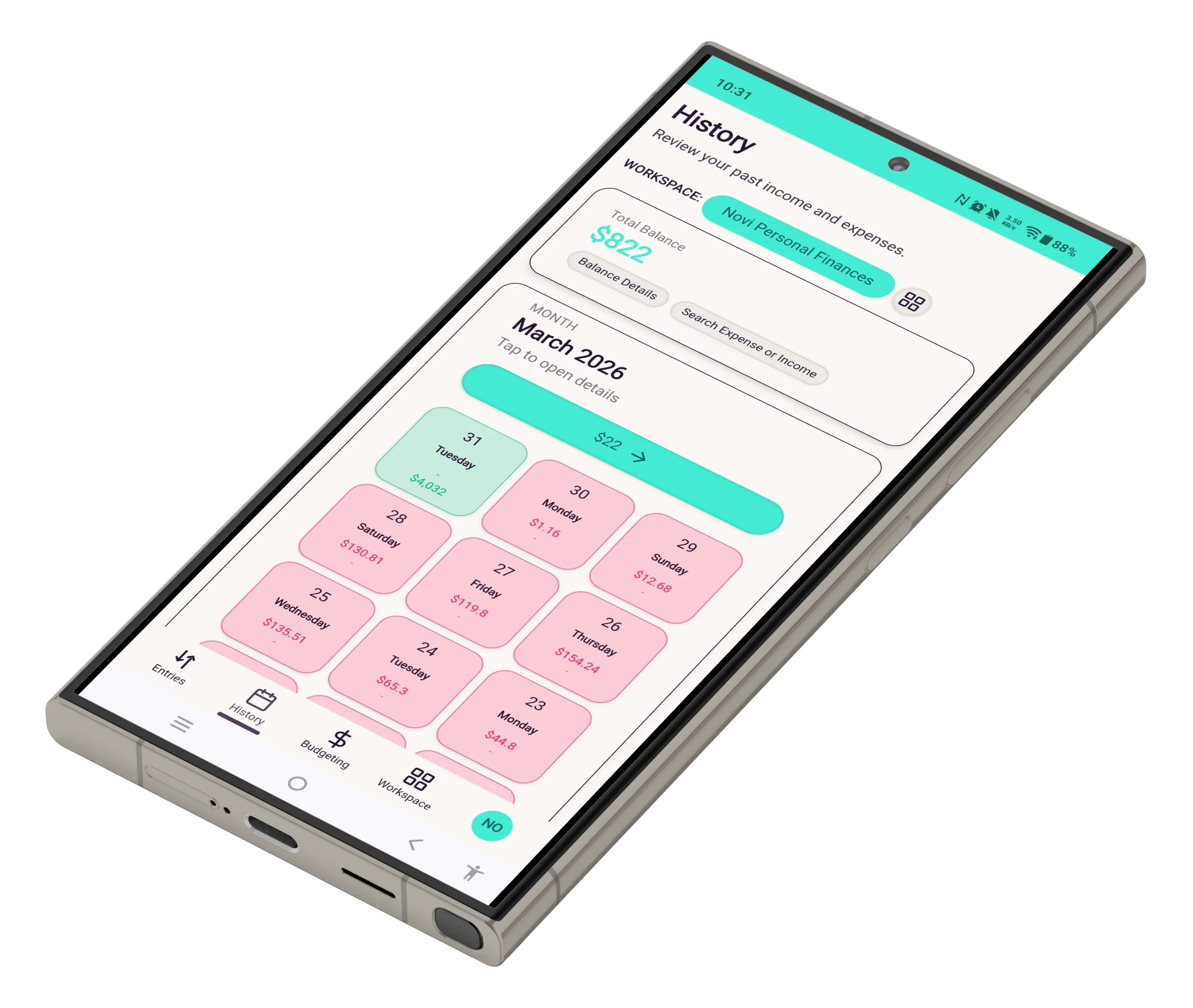 Zherani app on a device
