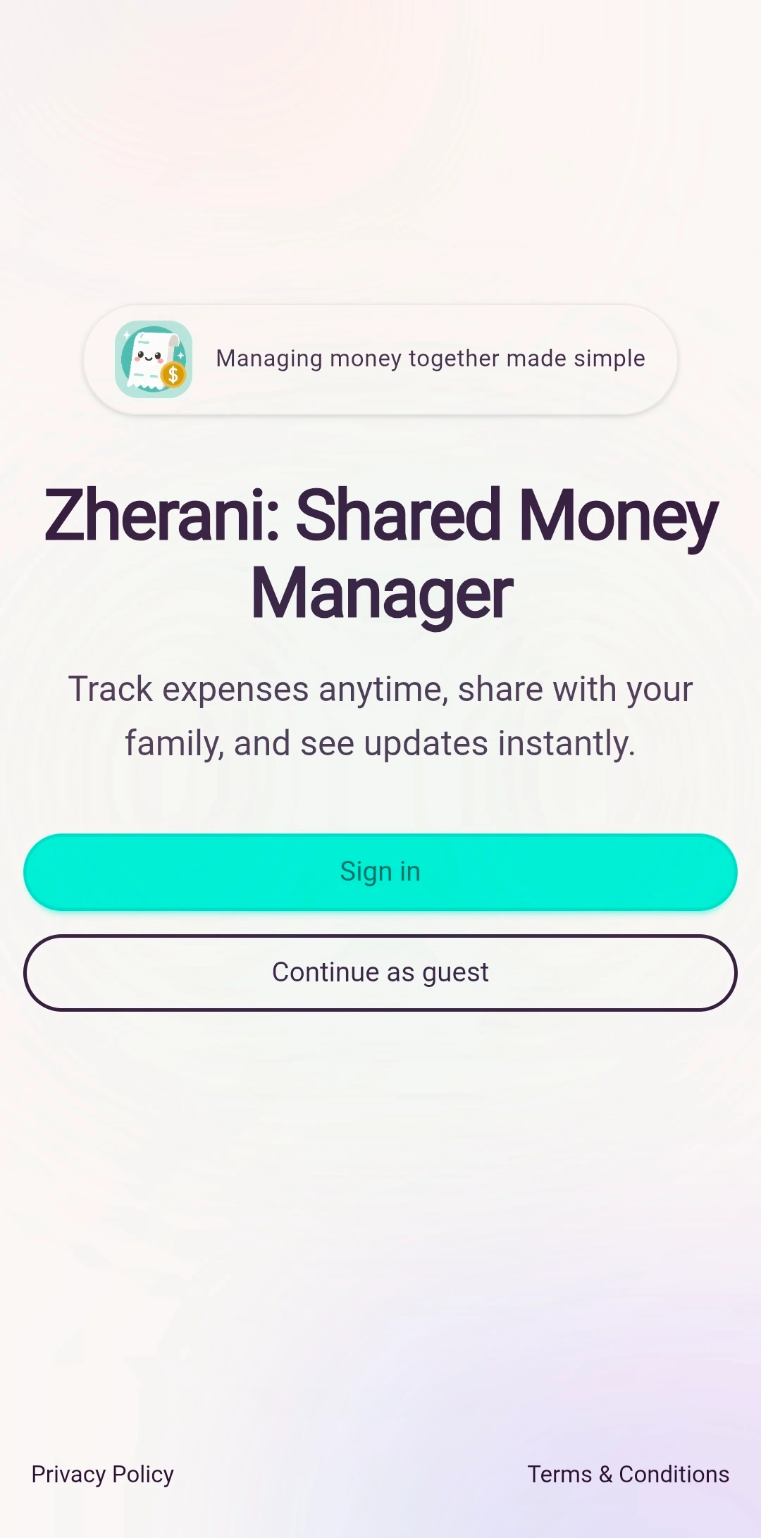 Zherani app on a phone